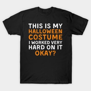 This Is My Halloween Costume Retro Vintage T-Shirt